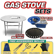 43.5" X 30" Korean BBQ Grill Foldable Outdoor Large Table Gas set