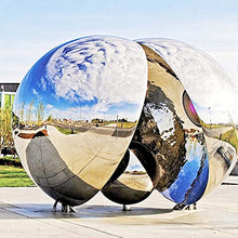 RT-OSXE Reflective Garden Gazing Balls, 10pcs Stainless Steel Mirror Hollow Polished Globe, Outdoor Indoor Garden Decoration Hemisphere for Christmas Party Wedding