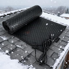 Roof Gutter De-Icing Heated Snow Melting Mats, Electric Snow Melting Heat Mats with with Power Cord for Winter Snow Removal, Anti-Slip Heated Walkway Mats Outdoor for Stairs Decks(13in*16.4ft)