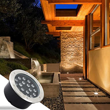 SHOWERRING 4 Pack Outdoor Landscape Light Underground Round Landscape Lamp AC85-265V IP65 Waterproof Recessed In Ground Light for Home Driveway Step Pathway Patio Lawn Embedded Buried Lights