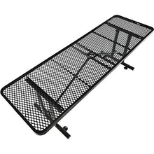 Global Industrial 8'L Rectangular Steel Dining Table, Expanded Metal, Black