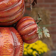 Zaer Ltd. Large Metal Halloween Archway Arbor (Happy Harvest Stacked Pumpkins Metal Arbor)