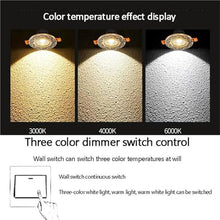 SoOSSN Round Brushed Brass Downlight,9-Pack LED Recessed Light Fixtures Ceiling Lights, Dimmable Recessed Lighting(Tri Color dimming,10W)