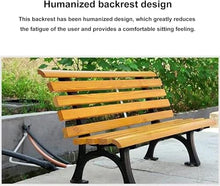 ERoomQ Outdoor GThe Bench,59 inch Outdoor Park Chair Bench, Outdoor GThe Solid Wood Bench Balcony Chairs, Backrest Bench Patio Decoration seat (1.5m)