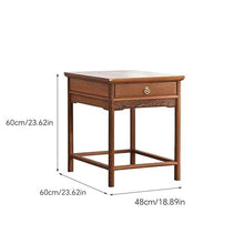 GKOKG Coffee Tables Wooden Small Tea Table Sofa Side Chinese Style Square Balcony Cabinet