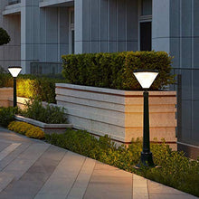 Lights Outdoor Black Aluminum Glass Lampshade Lawn Lamp Outdoor Antirust Pillar Lamp Garden Floor Lamp E27 Villa External Waterproof Street Light Patio Stake Light Height: 96cm Stadium