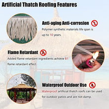 WLCGYD Synthetic Thatched Roofing for Tiki Hut, Palapa Straw Roof Panels Hats 20" X 10 Inch Grass Blinds Fireproof, 2-30 PCS Umbrella Cover/Caps for Gazebo Canopy Cottage Pergola(24pc)