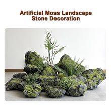 Artificial Moss Landscape Stones, Realistic Decorative Fake Rocks