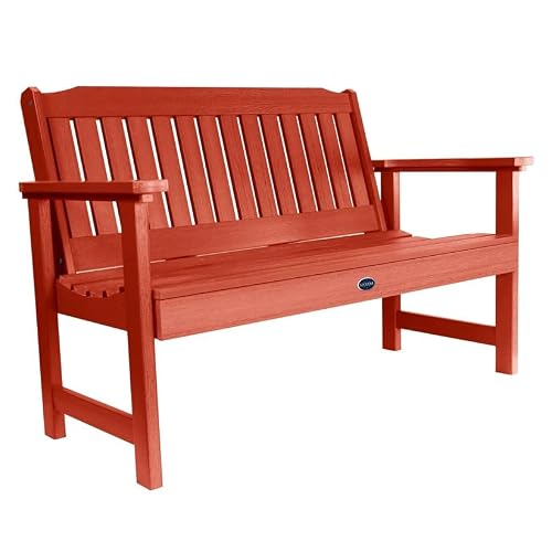 Blue Ridge Traditional 4 Foot Outdoor Garden Park Bench | Red