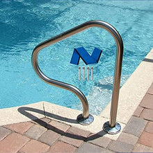 BSNANCA Pool Handrail Pool Handrails Pool Rail 304 Stainless Steel Pool Railing for Inground Pool Pool Handrail Pool Safety Handrails, Swimming Pool Stair Railp Cover 4Ft