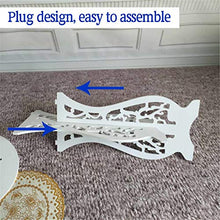 SIDUFHAOPKLL Balcony Flower Floor-standing Table Round End Stand Home Garden Plant Decoration Lightable WPC Material