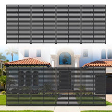 Privacy Screen Outdoor Freestanding Fence Panel with 6 Panel, 72" H×47" W HDPE Decorative Screen Panel with Stand, Air Conditioner Fence, Privacy Panels for Patio, Balcony, Garden, Backyard