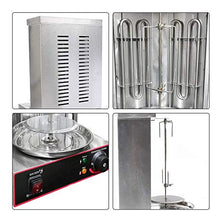 360° Rotating Vertical Broiler Barbecue Oven Smokeless Turkey Doner Kebab Machine 3000W Electric Gas Kebab Grill, Silver