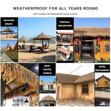 MXJCKSOQ Tiki Bar Umbrella Cover - Synthetic Flame Retardant Palm Thatch Natural Look Decoration for Garden Gazebo Patio - Size: 0.5x8m/1.6x26ft,Giallo-0.5x6m