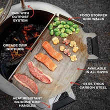 Breeo X42 Flat Top Griddle - Carbon Steel Grill Pan, Made in USA