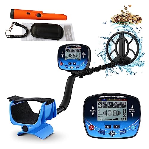 UYCVT Metal Detector for Adults, Metal Detector Underground Professional Depth Search Finder Gold Detector Treasure Detecting Pinpointer Waterproof Coil-with Md700-A