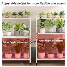 UMJIGF Heavy Duty Metal Plant Stand on Wheels, 2/3 Tier Adjustable Height Flower Shelf Versatile Rack for Garden Living Room Balcony,Black-120x40x147cm