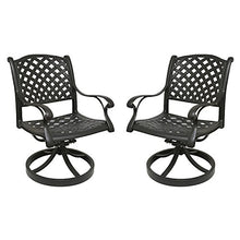 theWorldofpatio Nassau Cast Aluminum 8-Person Patio Dining Set with Lazy Susan Antique Bronze