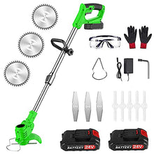 Powerful Lawn Mower with 2 Batteries and 3 Types of Blades Electric Cordless Lawn Mower for Lawn mowers with 24 Volt Battery