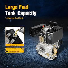 siohdagu 10HP 4 Stroke Diesel Engine, 418CC 6300W Single Cylinder Air-Cooled Diesel Motor, 186FA Vertical Horizontal Engine Diesel Tiller Motor, Diesel Engine Machinery for Farmland Operation