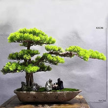 YXIANG56Q Fake Plants Artificial Bonsai Tree Potted Plant Ornament Bonsai Simulation Bonsai Green Plant Fake Plant Decoration Bonsai Tree(B)
