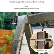 Outdoor Swing Garden Rocking Chair, Wheel Swing Outdoor Iron Hanging Chair Multi-Person Swing,Sunshade Swing Chair Outdoor Patio Comfortable Spacious Leisure Seats