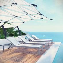 Shore Outdoor Patio Chaise Lounge Set - Sleek Design, Aluminum Frame, Clear Wheels, Non-Marking Foot Caps - 4 Chairs Included
