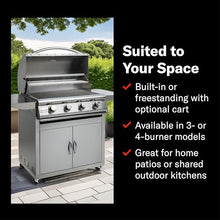 Blaze Prelude LBM Built-In Natural Gas Grill | 32-Inch 4-Burner BBQ with 56,000 BTUs | 304 Stainless Steel Construction | Flame Stabilizing Grids | BLZ-4LBM-NG