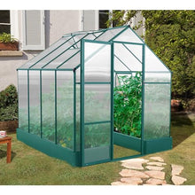 Hanover 8-Ft. x 6-Ft. Polycarbonate Walk-In Greenhouse Green