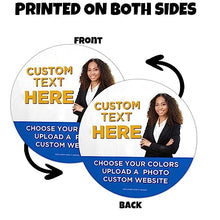VictoryStore 23.5" Custom Round Yard Signs with Stakes, Full Color Two Sided Custom Photo and Text Yard Signs, Weatherproof 4mm Corrugated Plastic (250-Pack)