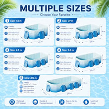 Foldable Above Ground Swimming Pool No air Pump Needed Purple-3m/10ft