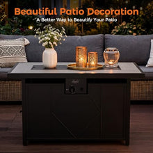 42 inch Propane Fire Pit Patio Outdoor Fire Pit Table Large Rectangular