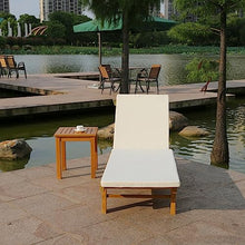 EESHHA Outdoor Lounge Chairs, Solid Wood Adjustable Reclining Bed, Outdoor Open-air Leisure Waterproof Solid Wood Chairs with Wheels for Garden Balcony Swimming Pool Beach Recliner Type C