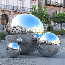 1mm Stainless Steel Reflective Garden Gazing Ball Hollow Floating Silver