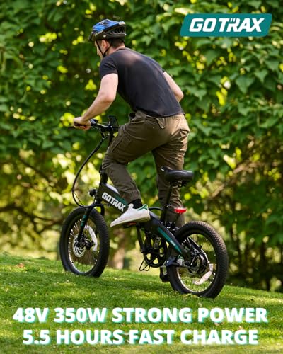 Gotrax R1 20" Folding Electric Bike 40 Miles Range 48V 350W White