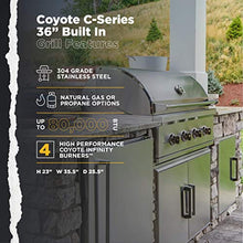 Coyote C-Series 36-Inch 4-Burner, Built-in Natural Gas Grill - C2C36NG