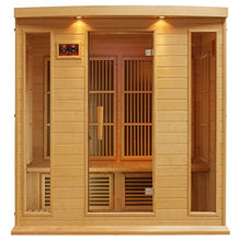 DYNAMIC SAUNAS Maxxus 4 Person Low EMF FAR Infrared Sauna Natural Finish