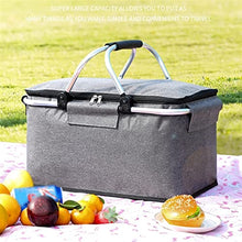 Small Picnic Basket Insulated Cooler Bag Picnic Basket, Leakproof Collapsible Cooler, Grocery Bag (Color : 2-S) (1 gy)