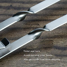 SPXTOM Stainless Steel Barbecue Skewers, Long Flat Grilling Skewers, Reusable, for Meat Shrimp Chicken Vegetable, 10-100pcs (Size : 100)