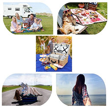 ZYBB Wicker Picnic Basket with Cutlery Insulation Bag Napkin Large Picnic Basket for 4 People 54X34x20cm