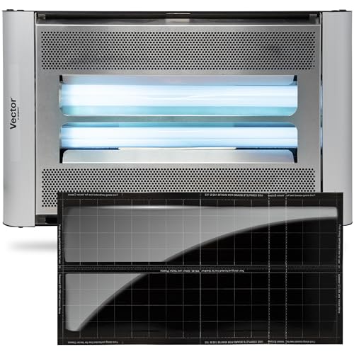Catchmaster Vector Plasma Screened Wall-Mounted UV Fly Light Trap - 2,850 sq. ft. Catch Zone, Fly Trap for Dining Rooms & Commercial Kitchens and Fresh & Dry Food Storage, UV Lamp Flying Insect Killer