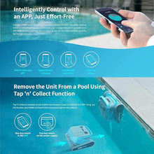 WZUOPG Fully Automatic Robotic Pool Cleanser, 90 ° Wall Climbing Pool Vacuum Cleaner with Application Control, 6 L Super Large Filter Filter Baskets, for Pool On/on The Ground
