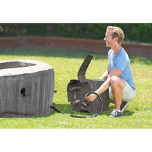 Intex Greywood Deluxe 4 Person Inflatable Hot Tub Spa Wood Grain Pattern