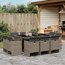 AMBERARD Patio Dining Set Set of 10 Gray Furniture Set