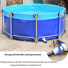 Etlegor Aquarium Pool Pond with Stand, Pool Above Ground Circular Canvas Fish Pond Upgrade Large Water Tank with Drain Valve for Garden Farmed Koi,Children's Play Pool (Color : Blue, Size : 2x0.6m)