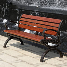CUTPOIY Bench Garden Bench Metal Park Bench Cast-Aluminum Plastic Wood Outdoor Benches Front Porch 1.5m Outdoor Furniture for Patio, Park, Lawn, Yard Outdoor Garden Ben, A
