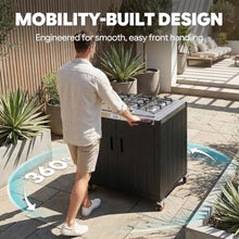 Feasto Modular Outdoor Kitchen Island with 5-Burner Gas Stove and Storage