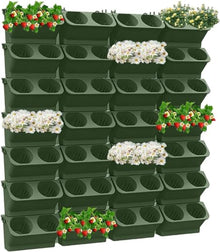 UXIPILBX Vertical Wall Garden Planter Hanging Gardening Bags Outdoor Indoor Greening Planter Bags Pouch Flower Indoor Outdoor Living Wall Planter,for Yard Garden Home Decoration-A