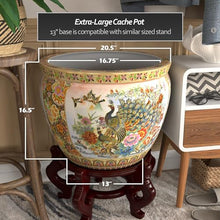 Red Lantern Large 20" Satsuma Porcelain Fishbowl Planter