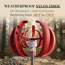 Lantern Wind Turbine Generator for Marine Boat 100W 300W 500W, 12V 24V 48V Windmill with Controller, 5 Nylon Blades, 2m/s Start Speed, Reliable Off-Grid Energy Kit(12V,300W)
